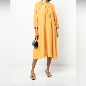 Tibi Shirred Neck Midi Flowy Dress • 10